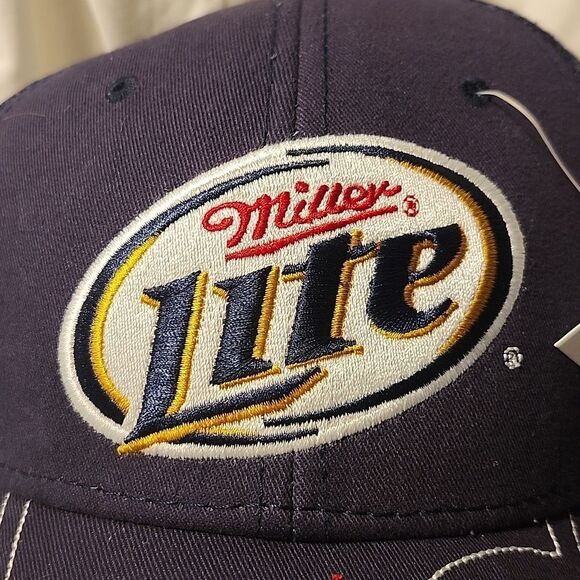 Nascar Miller Lite Brad Keselowski Velcroback Hat - New - Picture 2 of 10